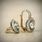 Vintage Round Zirconia Earrings