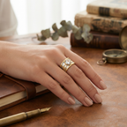 Radiant Two Tone Wide Ring