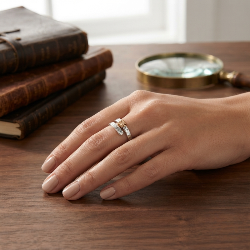 Timeless Hammered Statement Ring