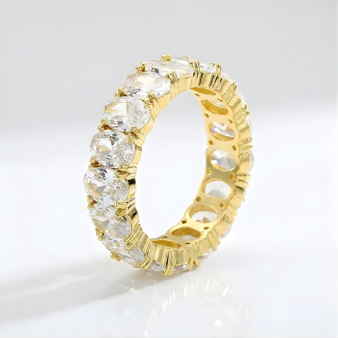 Oval Eternity Statement Ring