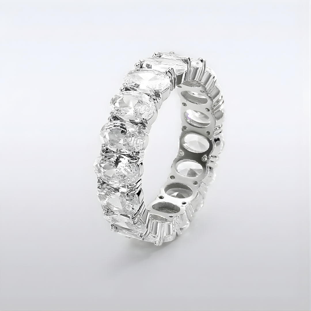 Oval Eternity Statement Ring