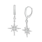Vudu Star White Gold Earrings