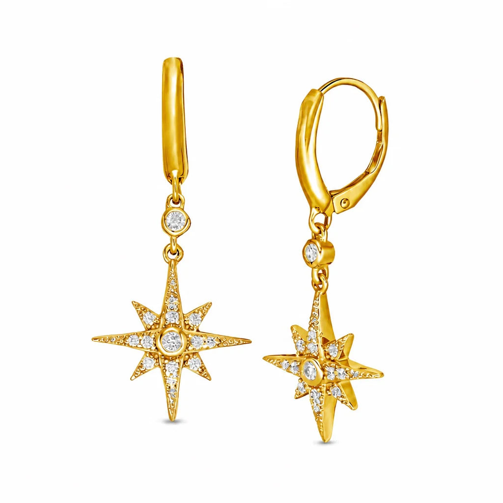 Vudu Star Gold Earrings