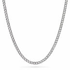 Flat Link White Gold Chain Necklace