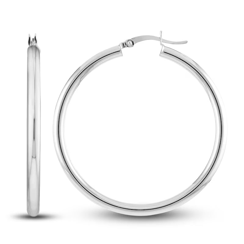 Serane White Gold Classic Earrings