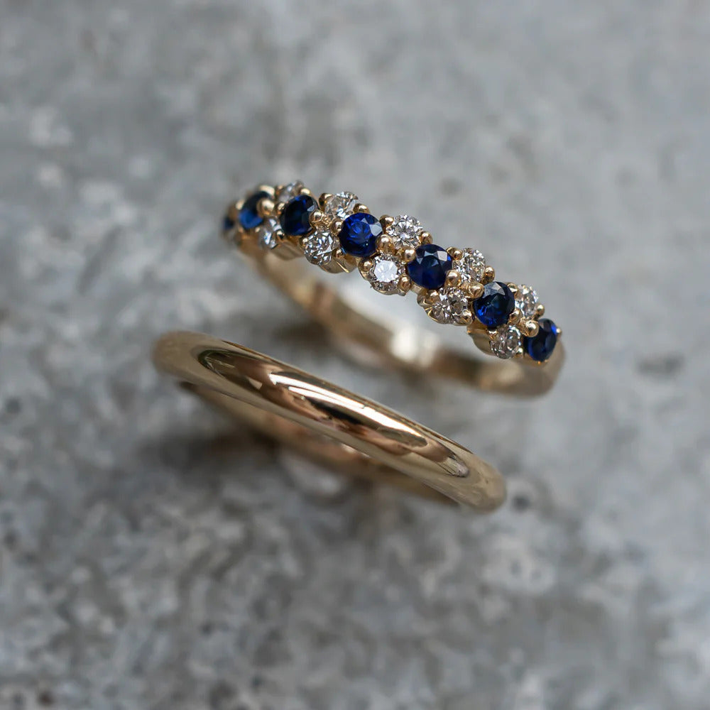 Vintage Zirconia Elegant Sapphire Ring