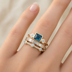Sophisticated Crystal Ring Set