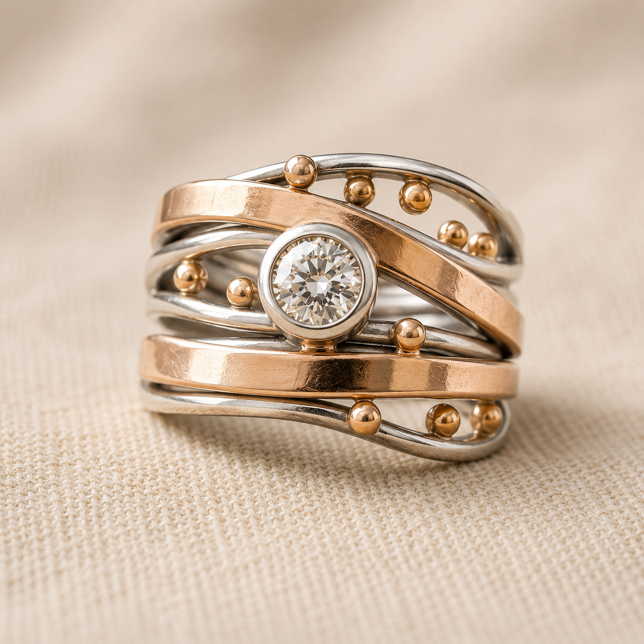 Luxe Gold Crystal Ring