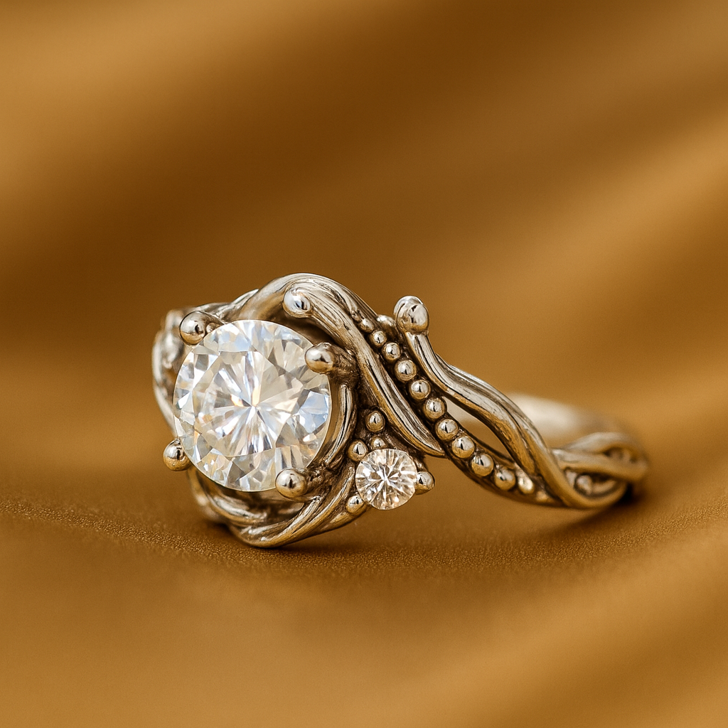 Timeless Silver Branch Zirconia Ring