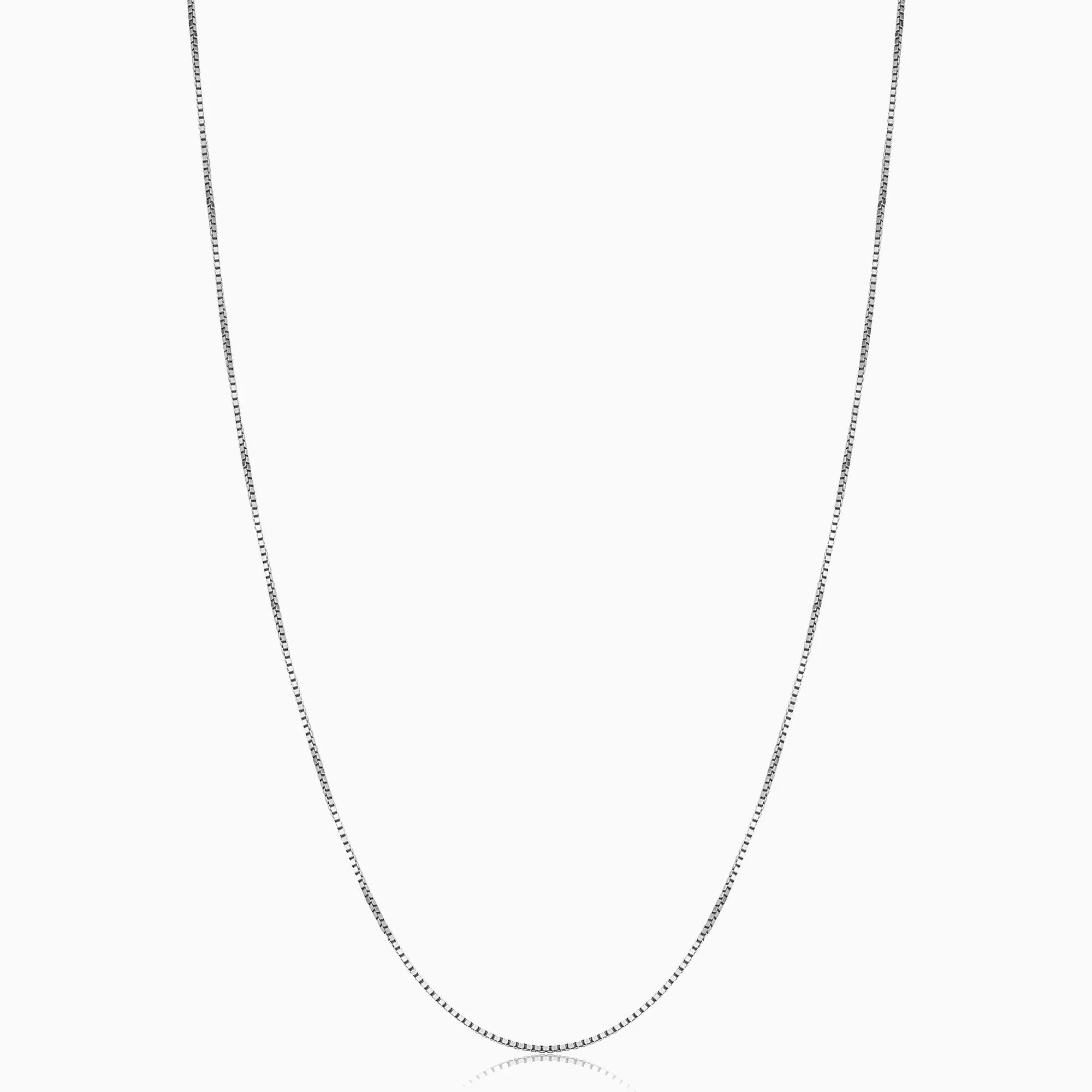 Bodega Box White Gold Necklace