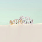 Isla Marina White Gold Crystals Ring