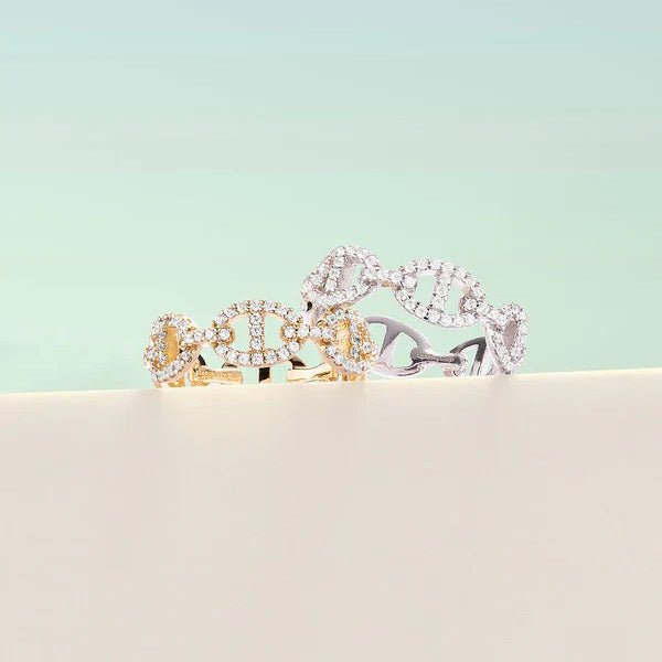 Isla Marina White Gold Crystals Ring