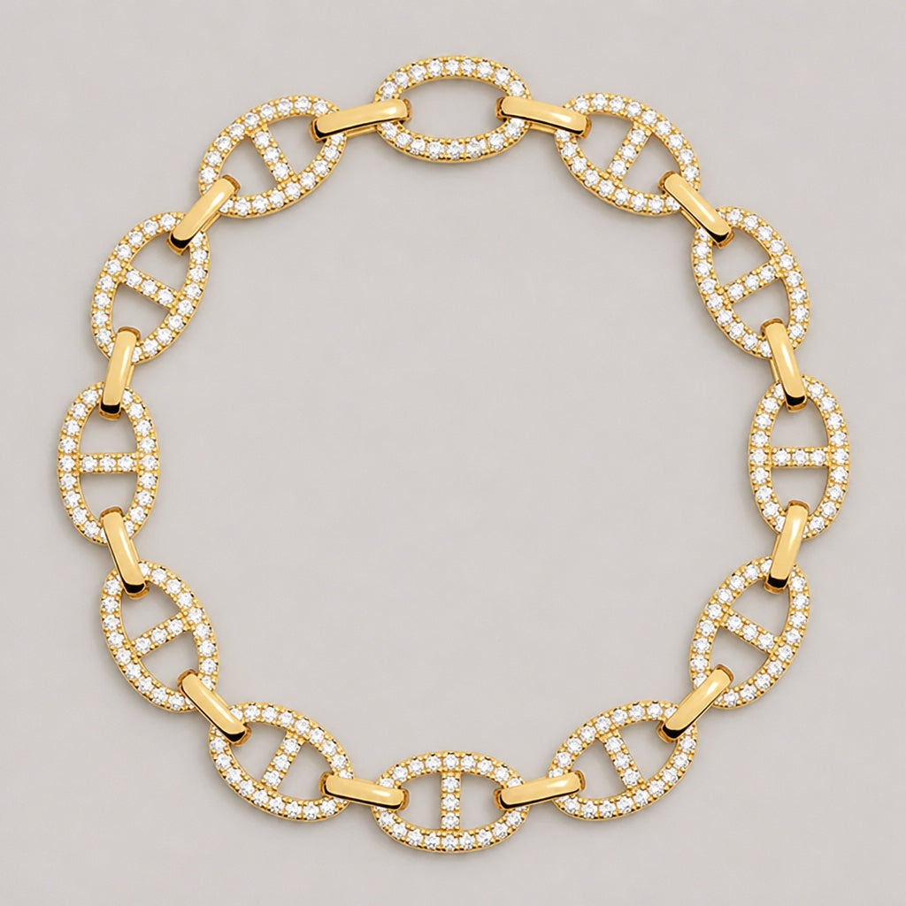 Isla Marina White Gold Classic Bracelet