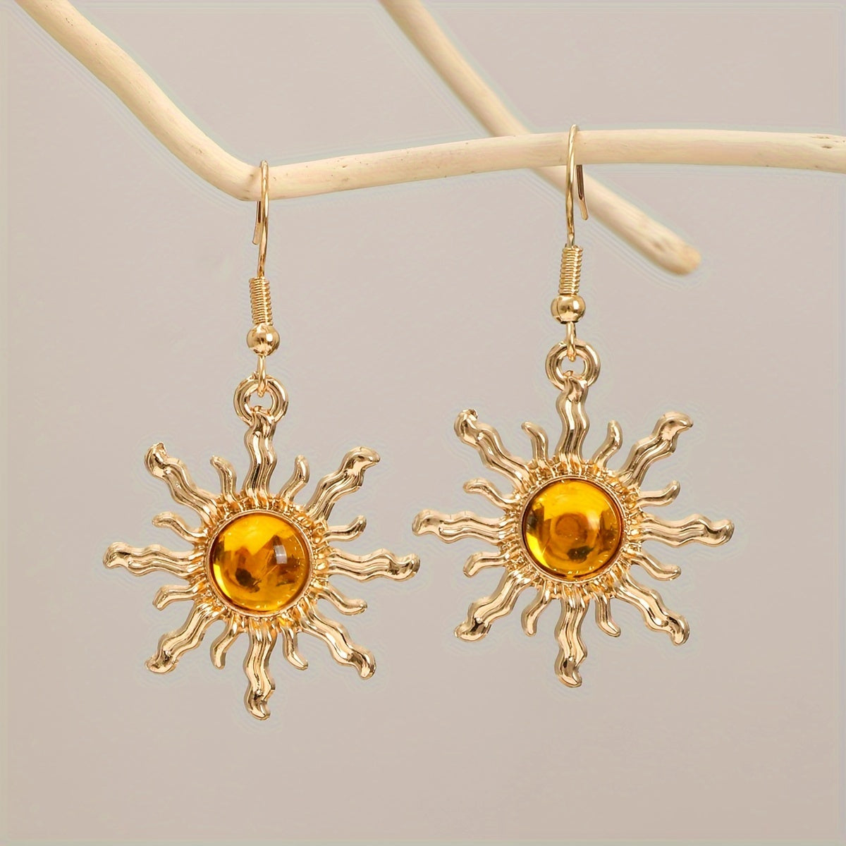 Sunburst Stud Boho Earrings