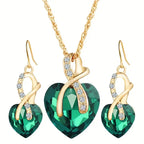 Selena Heart Emerald Set