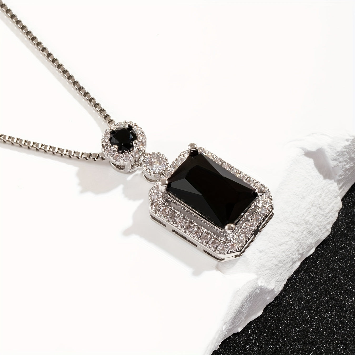 Vintage Square Pendant Necklace