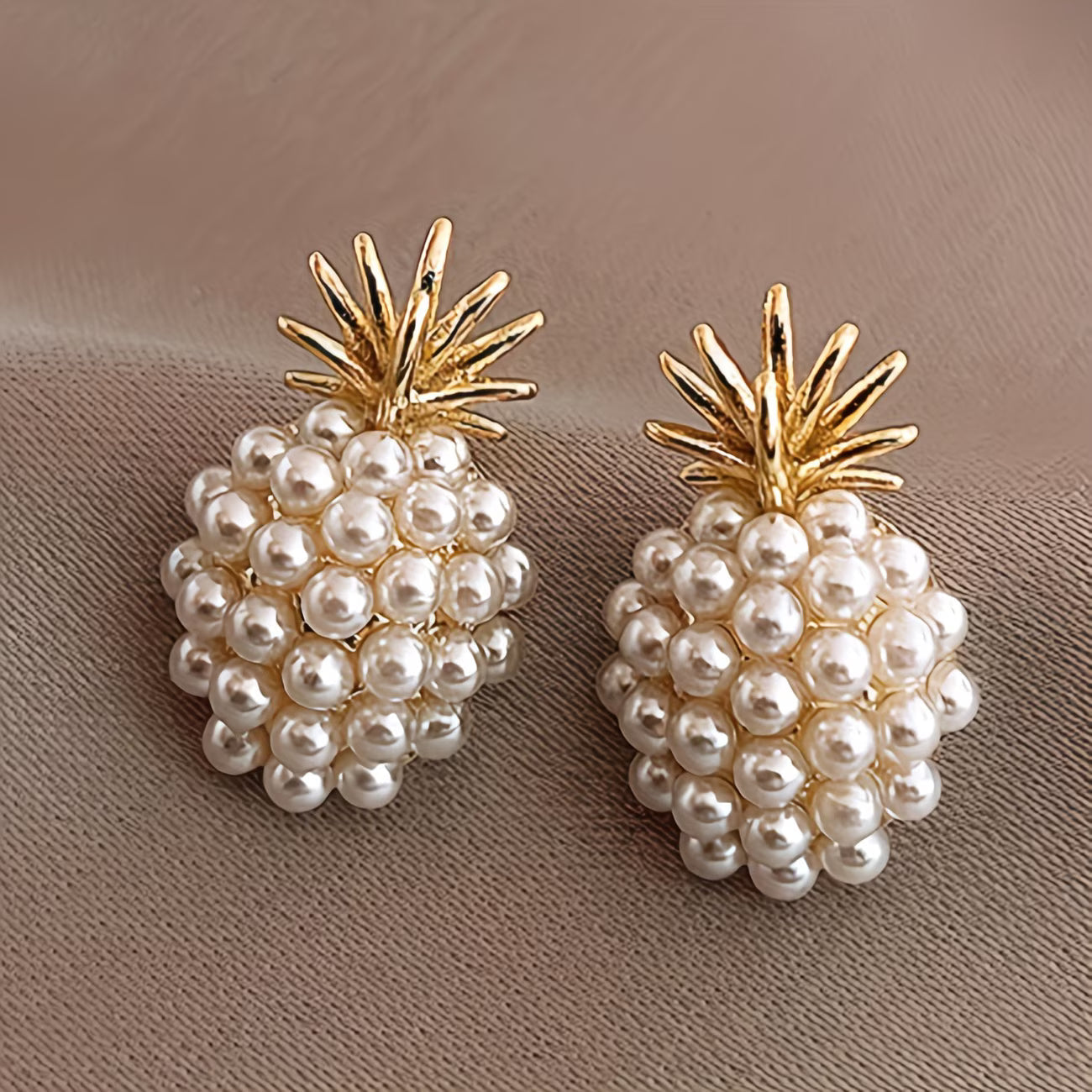 Pearl Pineapple Elegant Earrings