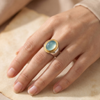 Graceful Green Moonstone Ring