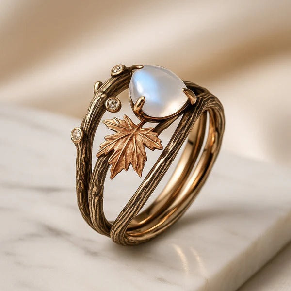 Graceful Nature Moonstone Ring