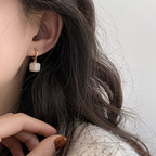Elegant Cubic Pearl Earrings