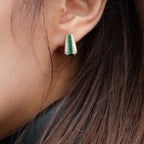 Emerald Sienna Gold Earrings