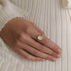 Elegant Pearl Gold Ring