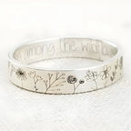 Minimalist Wildflower Silver Ring
