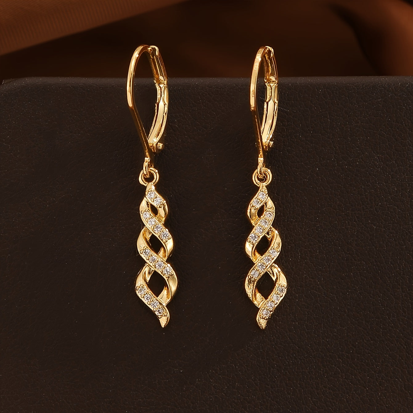 Shimmer Twist Hoop Earrings