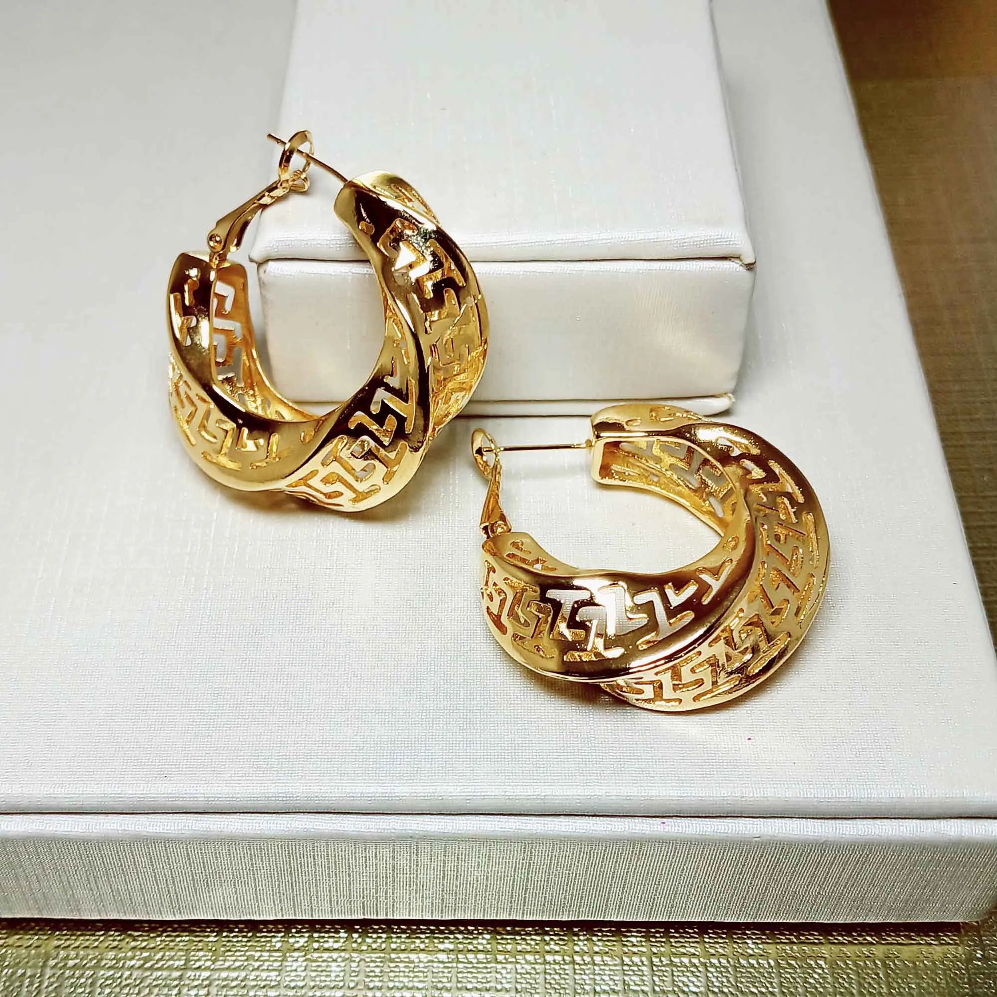 Irregular Hoop Gold Earrings