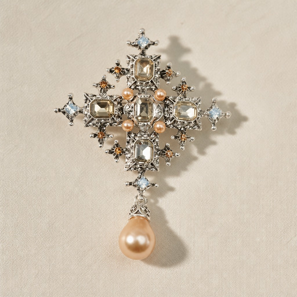 Vintage Pearl Statement Brooch