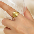 Retro Octagram Zirconia Ring