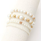 Pearl Stacking Bracelet Set