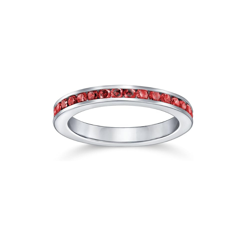 Ruby Eternity Band White Gold Ring