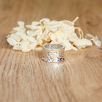 Retro Dual-Tone Heart Ring
