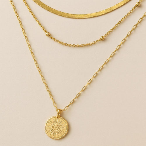 Celestial Sun Medallion Necklace