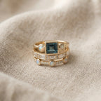 Sophisticated Crystal Ring Set