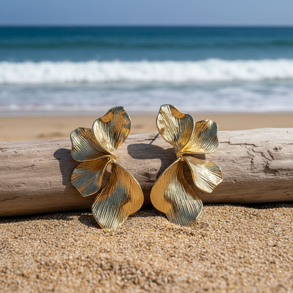Bohemian Petal Stud Earrings