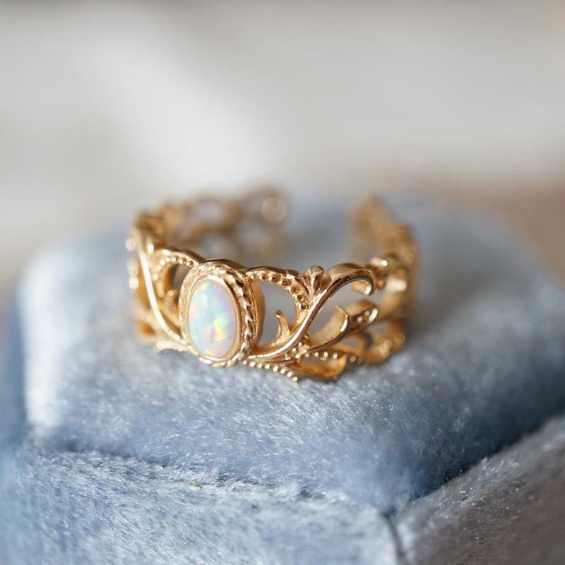 Opal Celestial Wings Ring