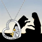 Crystal Dog Heart Necklace