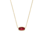 Classic Oval Ruby Gold Necklace