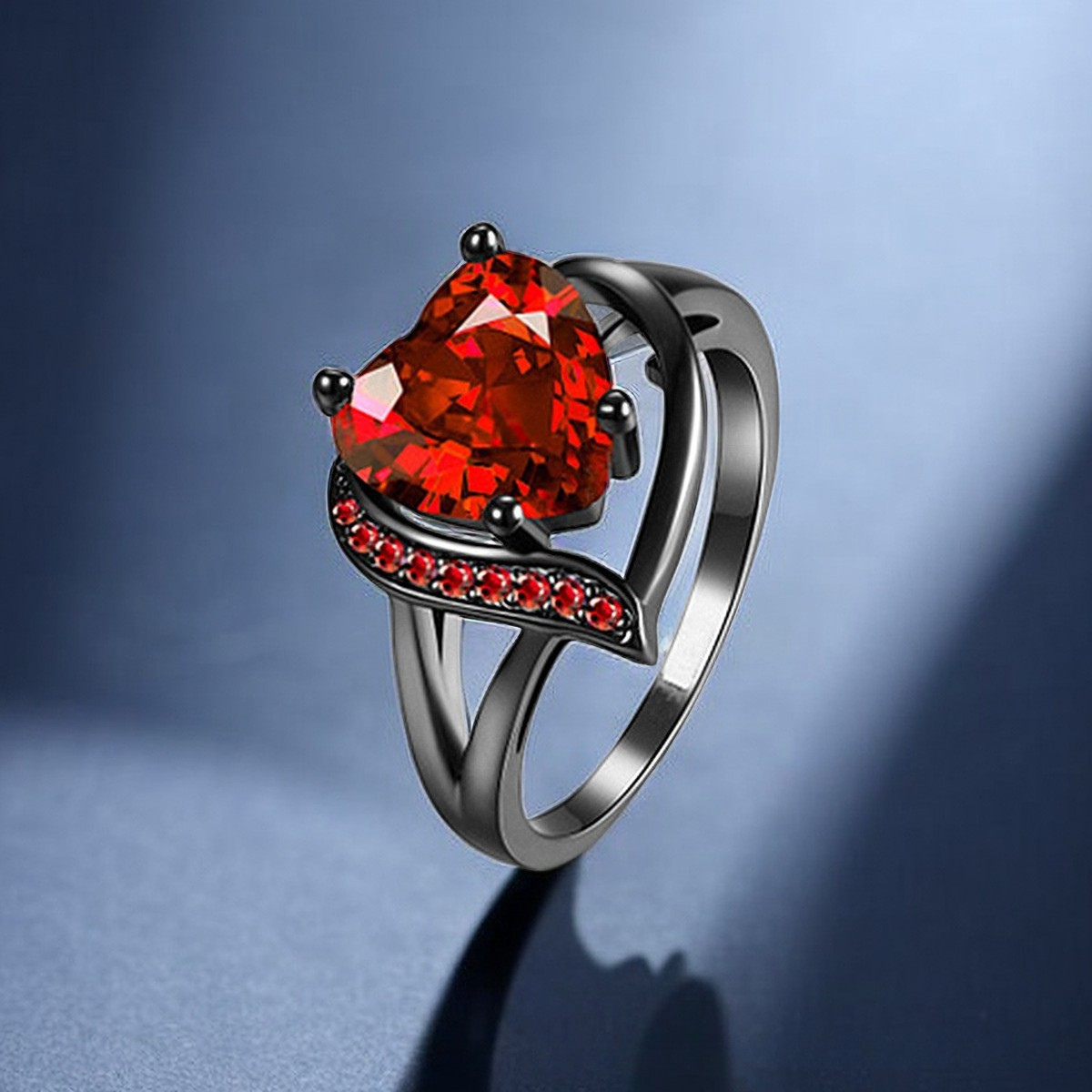 Calindra Rosethorne Black Finish Ring