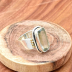 Two Tone Wide Zirconia Ring