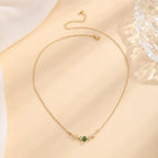 Classic Emerald Marquise Leaf Pendant