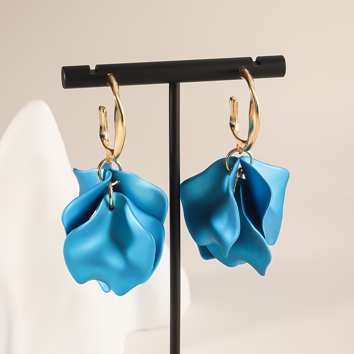 Delicate Floral Hoop Earrings