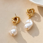 Irregular Pearl Statement Earrings
