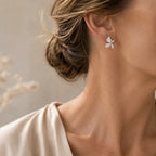Crystal Chic Leaf Earrings