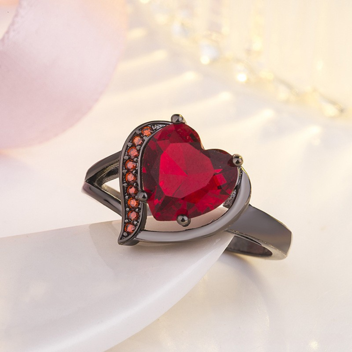 Calindra Rosethorne Black Finish Ring
