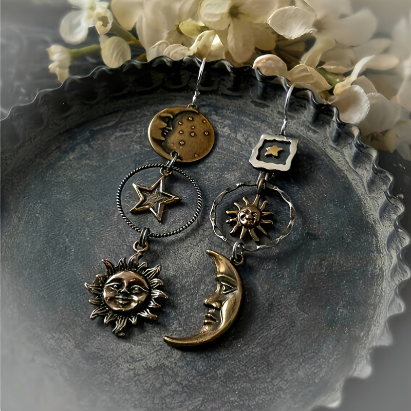 Boho Sun Moon Earrings