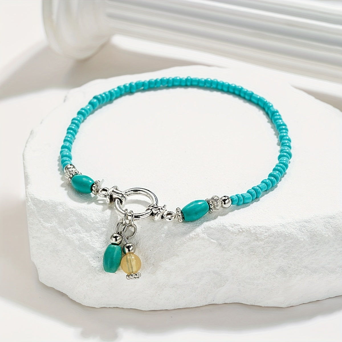 Seaside Beaded Boho Anklet
