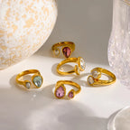 Double Marquise Bypass Adjustable Ring